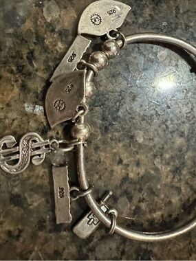 Sterling Silver Charm Bangle Bracelet